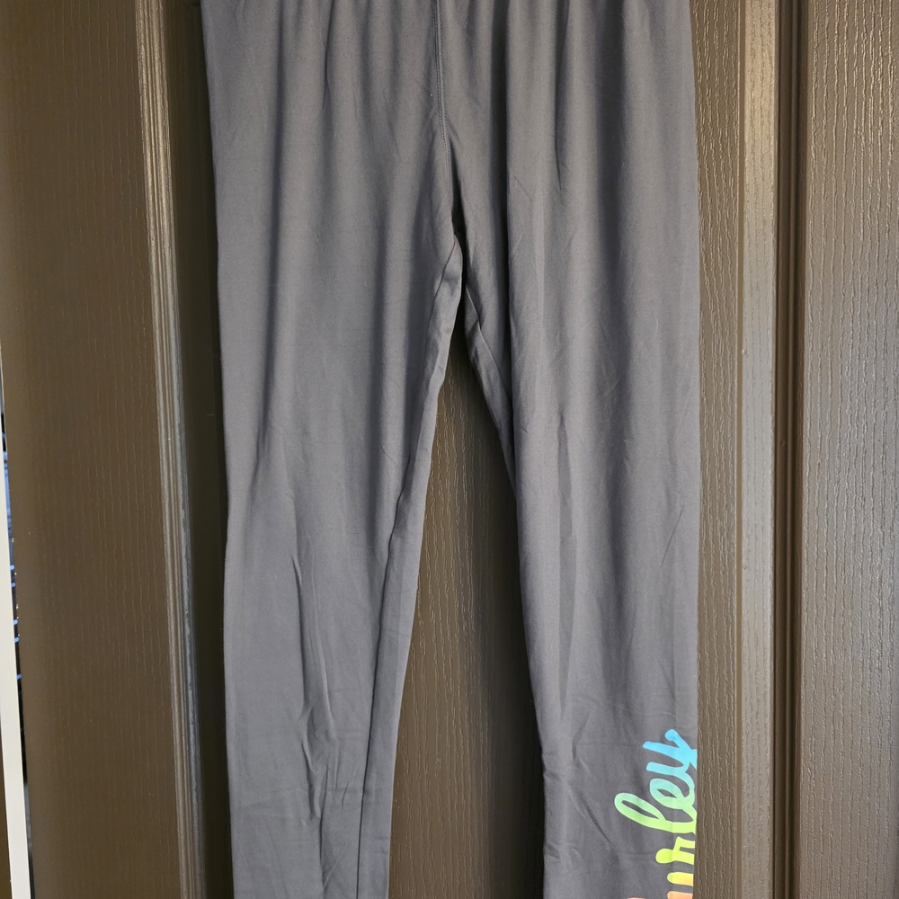 Hurley Kids Charcoal Leggings with Colorful Logo